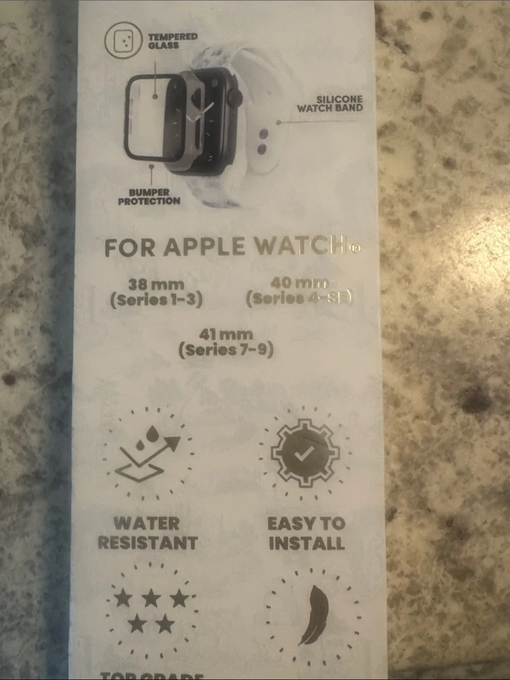 New Poppy 2-in-1 White and Blue Floral Apple Watch Band & Bumper
